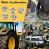 A20F-Serrated Flange Hex Nuts Hexagon Flange Nuts, Locknuts Replacement Nut For DIY Home Mechanism