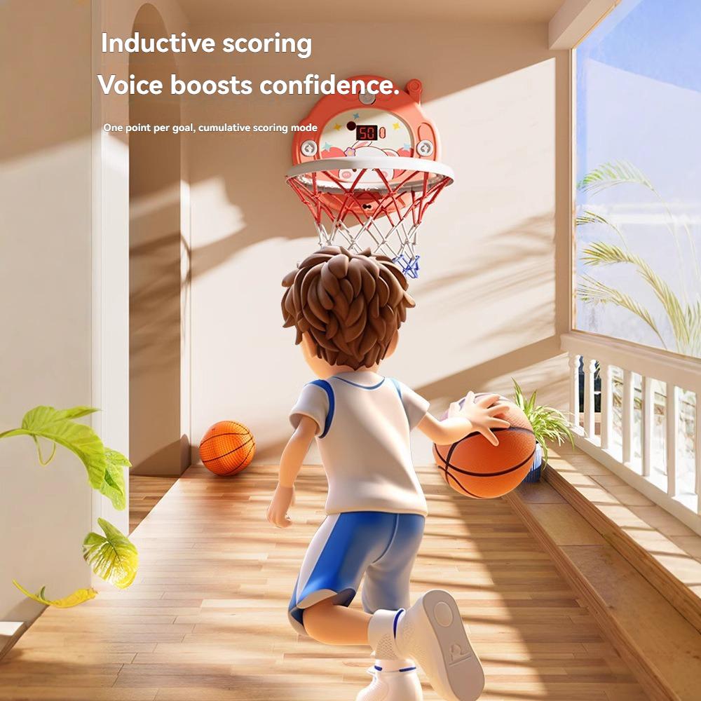 New Children's Basketball Frame Indoor Shooting Hanging Baby Basketball Stand 1-5 Year Old Baby Home Ball Toy No Punching