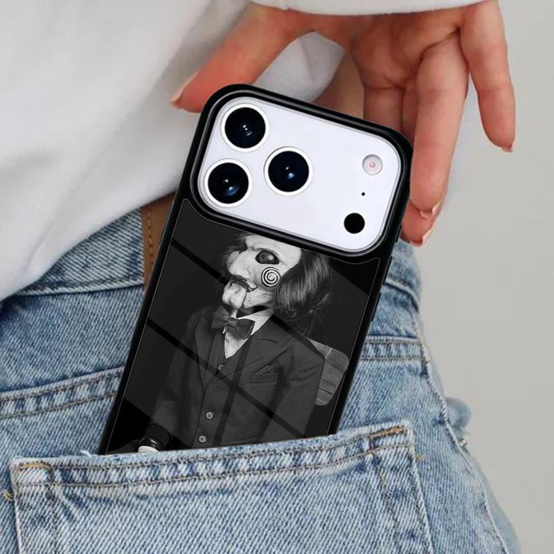 Saw Jigsaw Puppet Phone Case for iPhone 17ProMax 12 13 14 15 16e 17 Pro Max Plus Air Cover