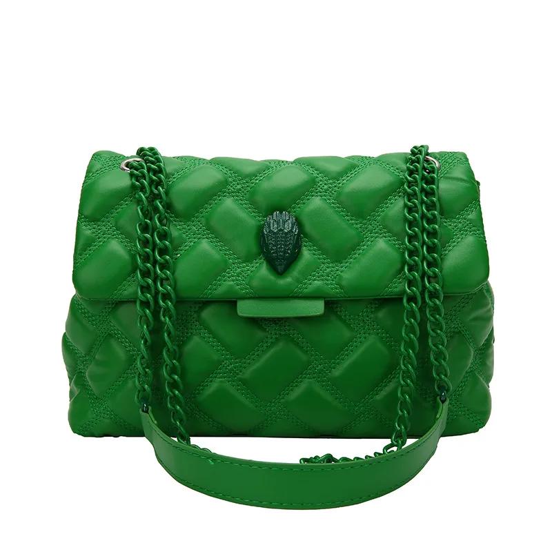 Leather bag Nieuwe Aankomst Gewatteerde Adelaar Metaal Dames Schoudertas Hoge Kwaliteit Borduurwerk PU Leer Dames Crossbody Tas Mode Luxe Design