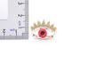 Nidin Trendy Bohemian Lucky Colorful Evil Eye Transparent Rhinestone Opening Adjustable Ring Womem Elegant Jewelry Fine Gift