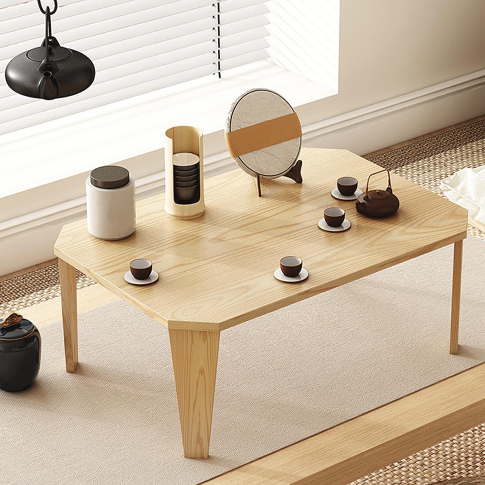 

PluieSoleil Складной кофейный столик 80 см шириной x 40 см глубиной x 33 см высотой, большой складной стол с функцией фиксации для дополнительной устойчивости, простой дизайн, не требует сборки, высокий,