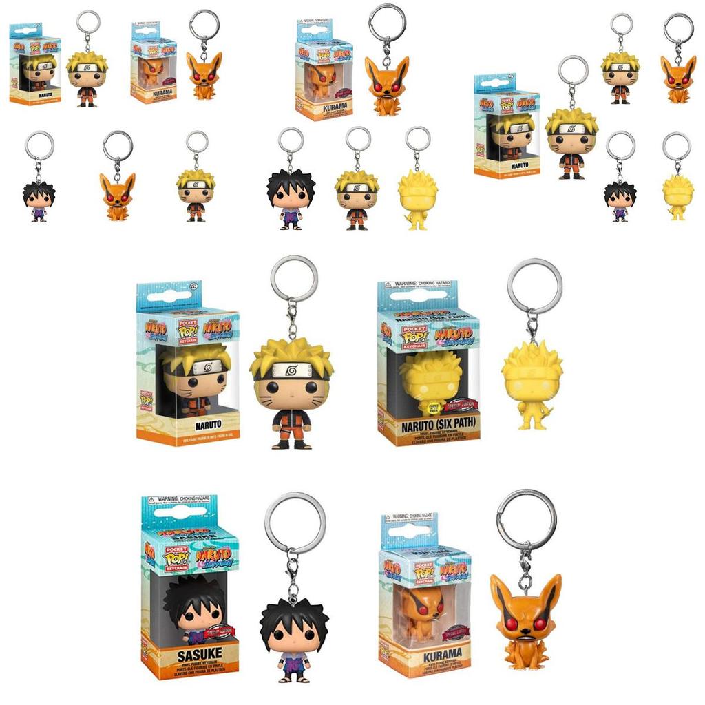 Entzückender Pop Naruto Schlüsselanhänger Anhänger mit Sasuke Kurama Sechs Pfade Design