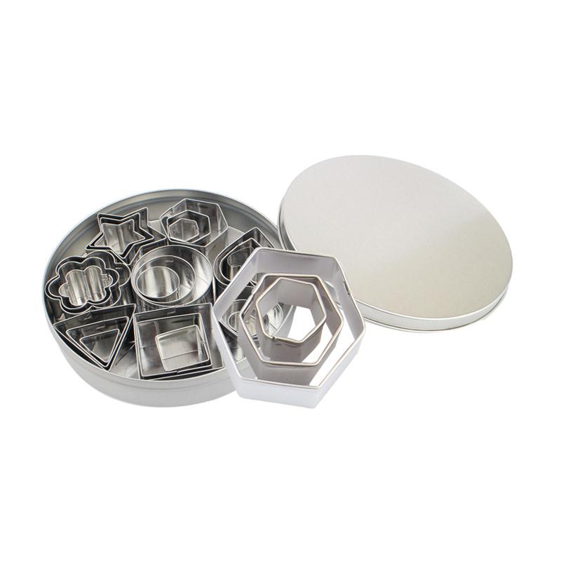Mini Cookie Cutters Set, Stainless Steel Cake Molds,Children's DIY Biscuit Mold, Pastry,Dough,Pies,Fondant,Clay, 24 Pcs