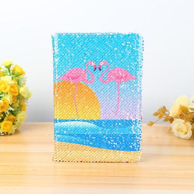 JM Shop Paillettenfisch-Futter Flip Flamingo Buch Kreative Schreibwaren Tagebuch