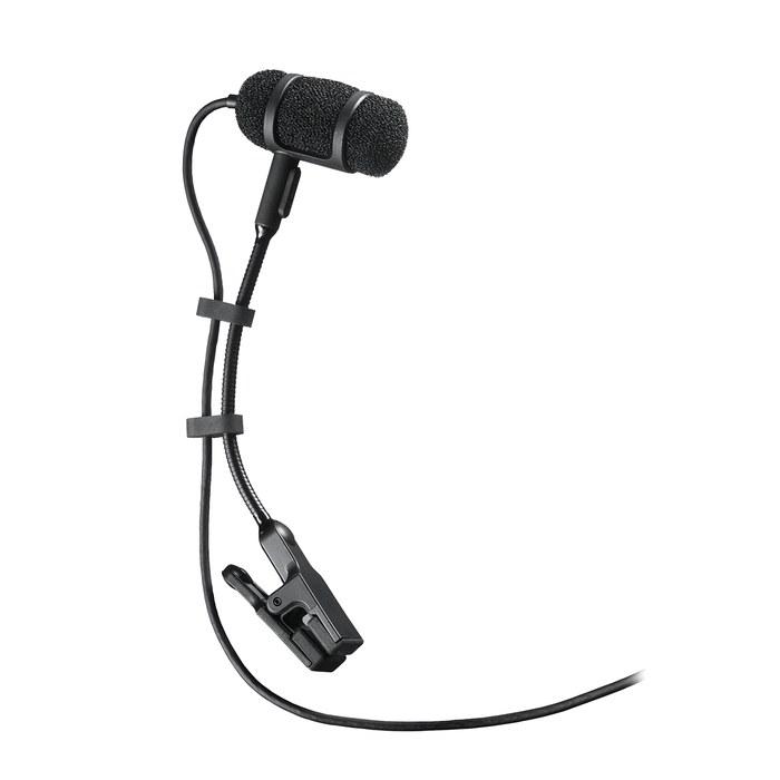 [Audio-Technica] PRO35 Condenser Microphone - XLR, for Brass/Saxophone/Trumpet. Includes Microphone Holder. Back Electret, Unidirectional.