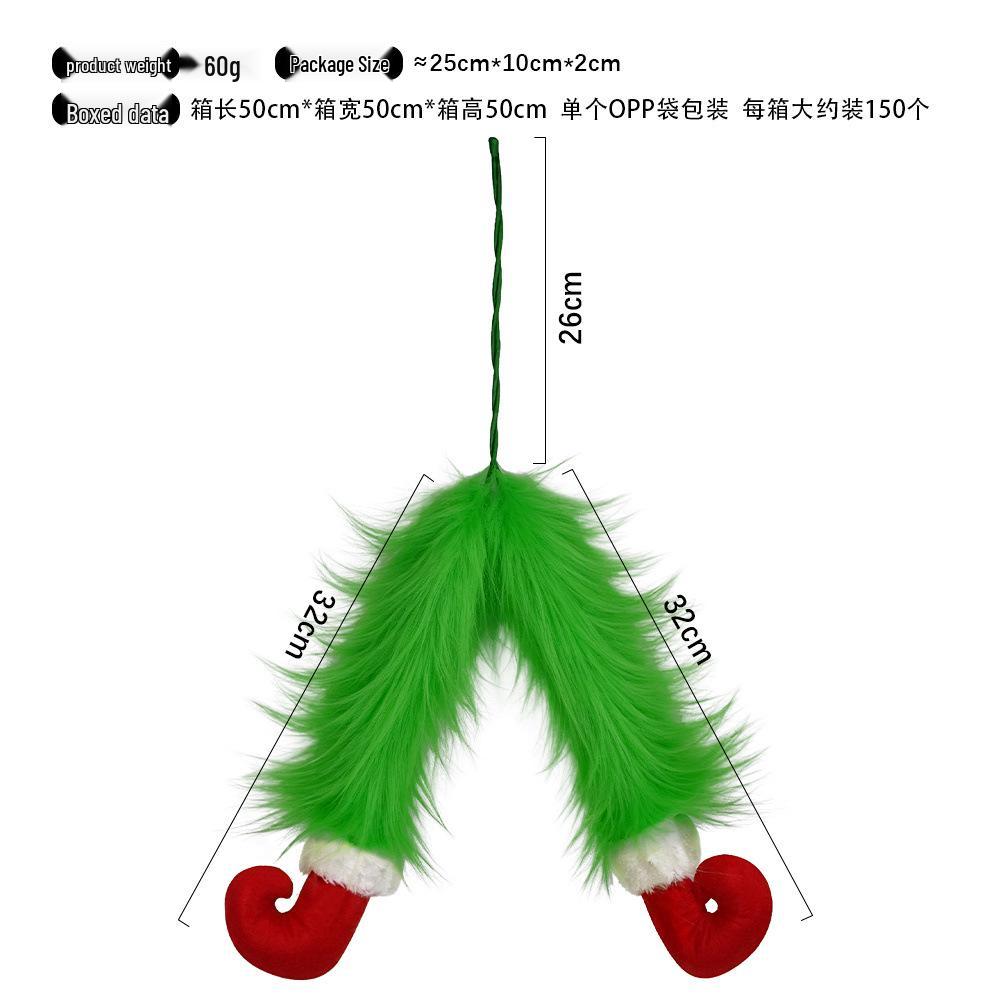 Bras de Grinch Pomme de Noël - Accessoires de Mascarade Mignons et Drôles