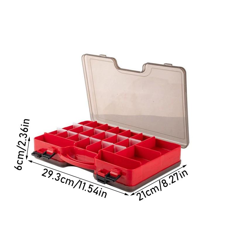 Secure Double Layer Fishing Tackle Box with High Capacity for Bait Storage
