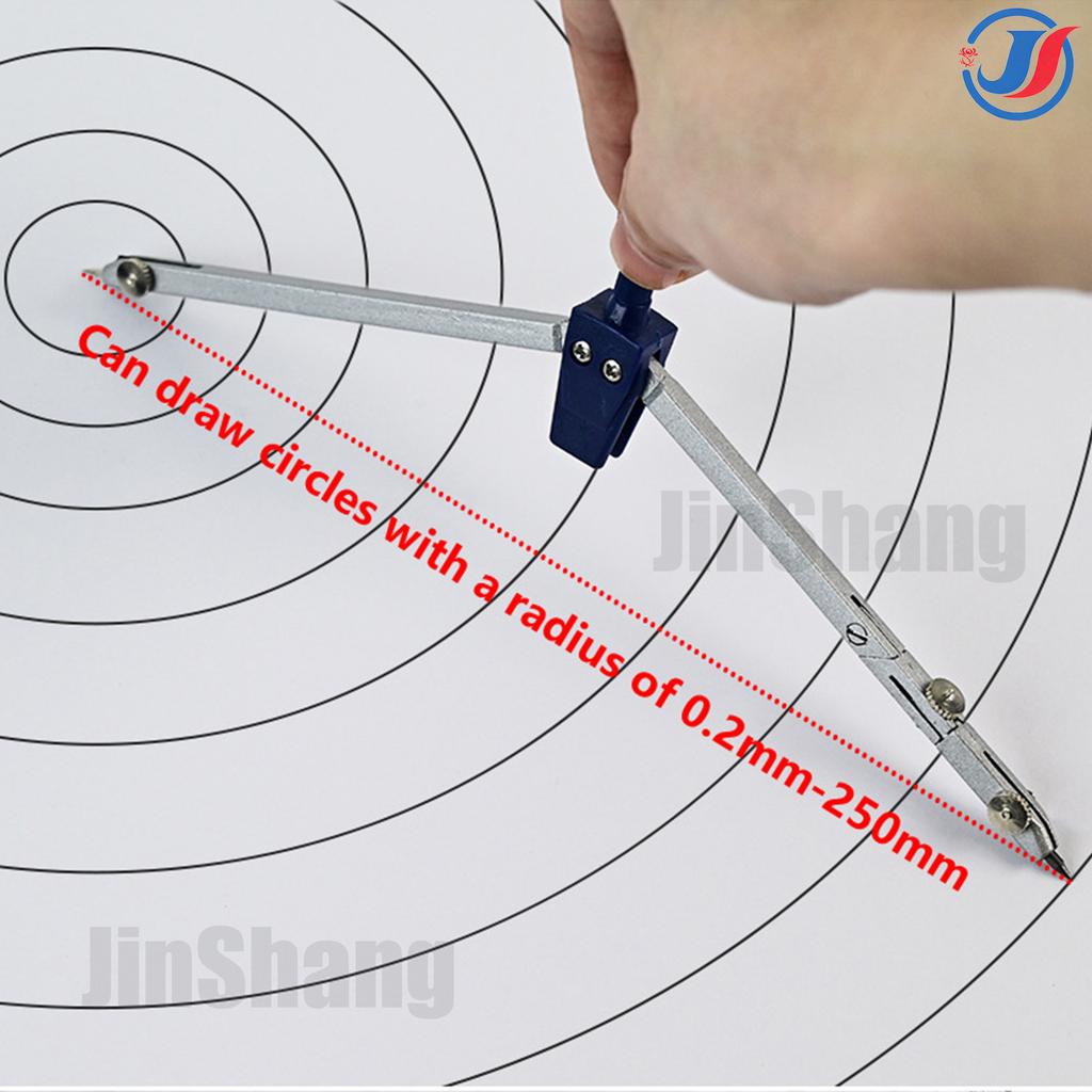 Professionelles Geometrieset Metallzirkel, 8-teilig, Geometrie-Präzisionswerkzeugset mit zerbrochener Aufbewahrungsbox, Zeichenwerkzeuge und Zeichnen