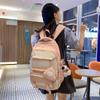 Student Schoolbag Color Block Women's Large Capacity Lightweight Backpack Middle School Student Backpack with Coin Purse