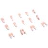 Artificial Nails Long Ballet Nails Wearable Nail Stickers Box Set of 24 Pieces Diamond Style Removable