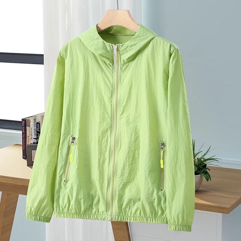 Sun Protection Clothing Women's Spring and Summer Loose Large Size Sun Protection Shirt Women's Men Thin Cycling Outdoor Jacket