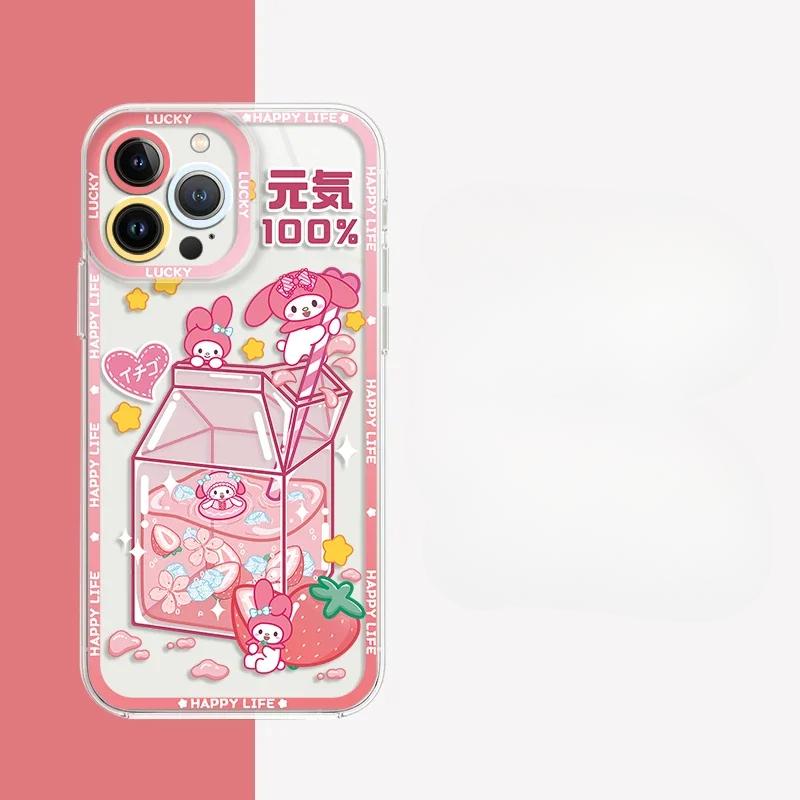 Lovely Cinnamoroll Mymelody Clear Case for Samsung Galaxy S24 S23 S22 Ultra S21 S20 FE S10 Plus Note 20 10 9 A35 A55 Soft Cover