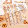 4pcs/set Office Supplies Soft Ruler Set Drawing Tools Straight Ruler Capybara Set of Rulers