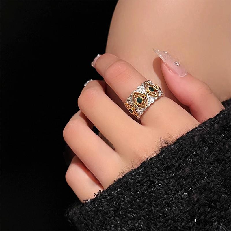 Light Luxury Gold Plated Open Ring Featuring Star Shape For Fashionable Women