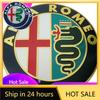 Car Stickers For Alfa Romeo 50pcs 74mm Alfa Romeo 3D Metal Sticker For Auto Hood Front Grille Rear Trunk Middle Emblem Badge Log