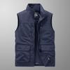 New Men's Vest Casual Outdoor Horse Clip Stand Collar Photography Fishing Vest Multiple Bags for Work Wear
