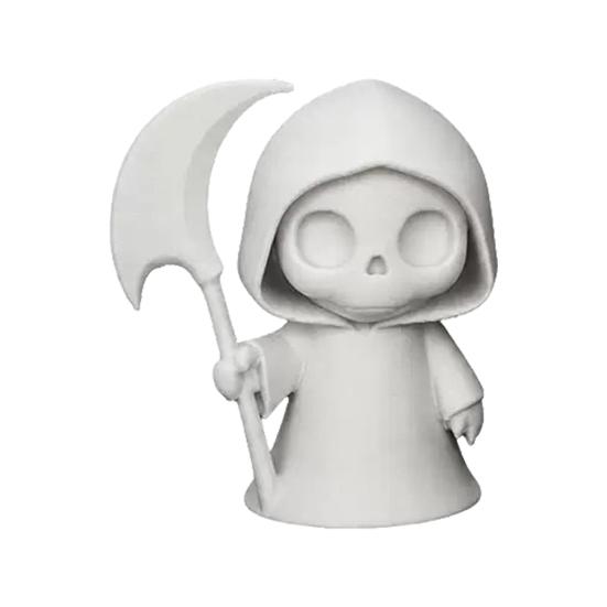 Personalized Desk Accessory 3D Printed Ghost Figurine, Cute Desktop Ornament, Mini Office Decoration Halloween Reaper Statue for Study Room
