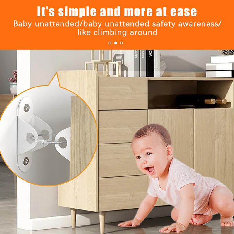 1Set Furniture Anchors Anti Tip Furniture Anchors Earthquake Strap For Proofing Anchor Furniture Bookshelf Fasteners To Wall