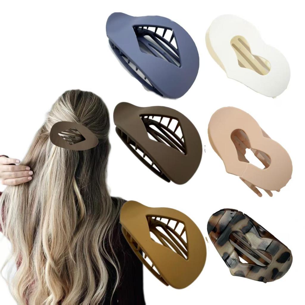 Curved Oval Updo Hair Claw - Temperament Shark Clip