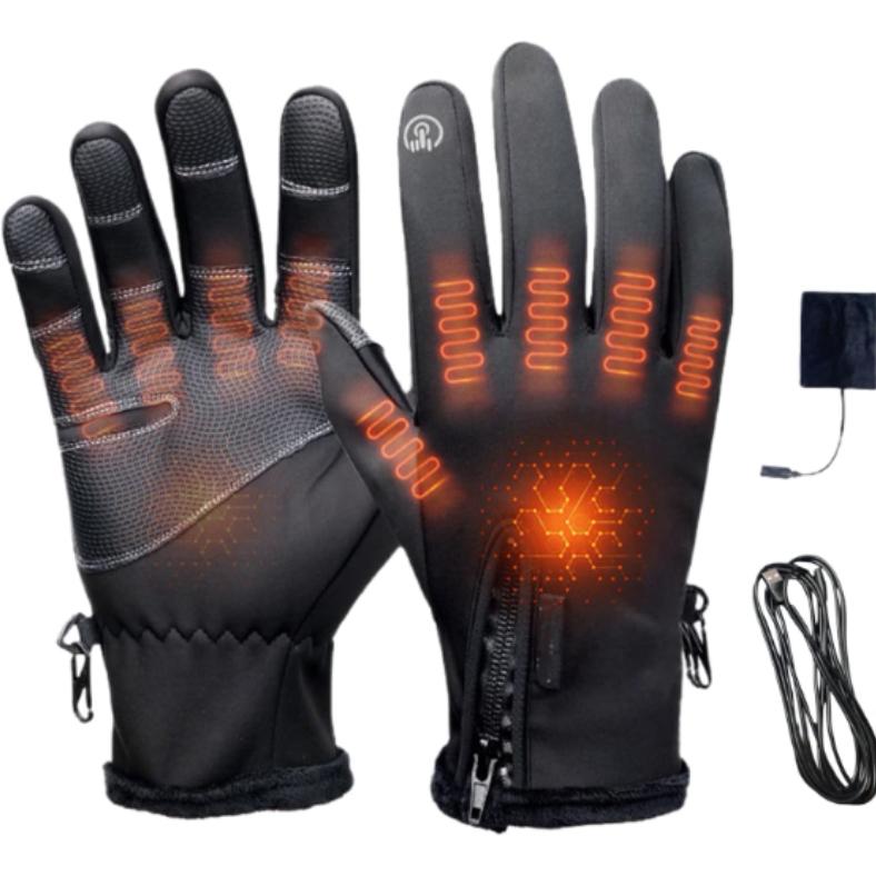 

Heated Gloves - 3 Temperature Settings & Rechargeable Battery - Breathable Hand Warmers for, Typing, & Outdoor Work - Ideal for Cycling, Skiing, Hikin чорний