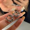 Trendy 925 Silver Circle Hoop Earrings for Women Real Silver Jewelry Fashion Earrings