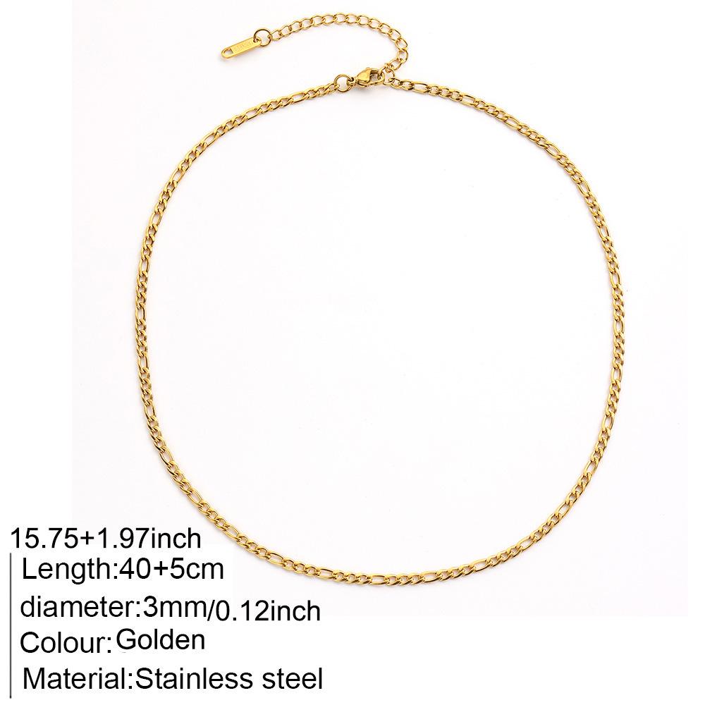 Women's Simple Figaro Chain Necklace - Elegant Designer Choker for a Subtle Look