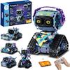 Sillbird Robot Building Kit with Remote Control STEM Gifts for Kids Boys Ages 8-12, Coding Robotic Technic Creative Toys for Birthday - Build 5in1
