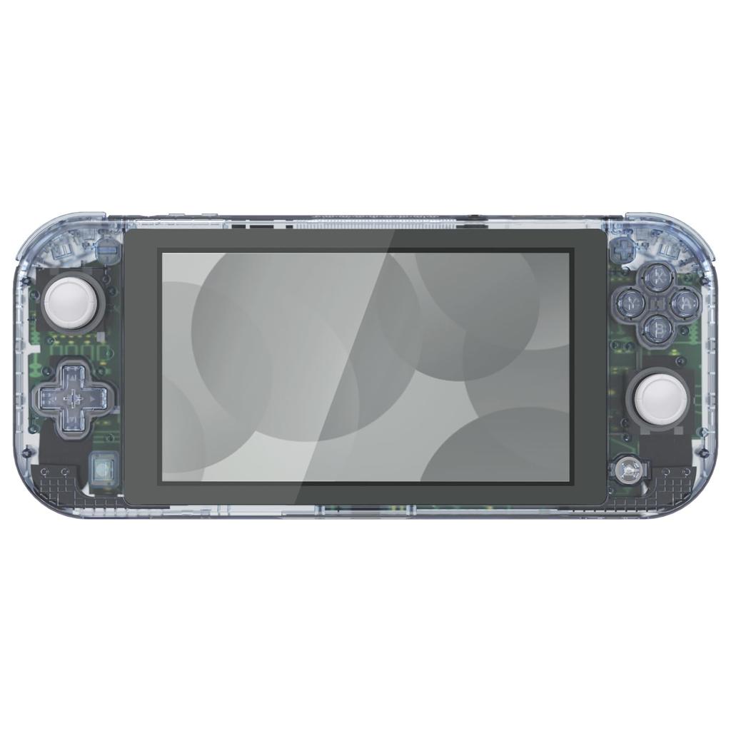 eXtremeRate DIY Compatible Case Shell Made of Clear Material for Compatible with Switch Nintendo Switch Light Controller Repair Kit with Custom Case