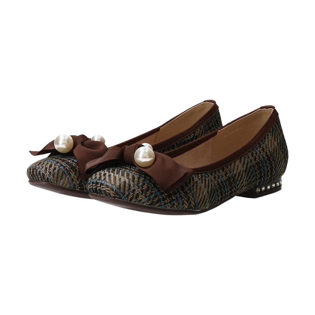 Bridget Birkin Big Pearl Ribbon Flats 541528 Women's Size 23.0 cm