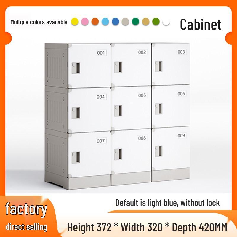 ABS Plastic Student Storage Cabinet with Fingerprint Lock, Anti-collision, Anti-mildew Features