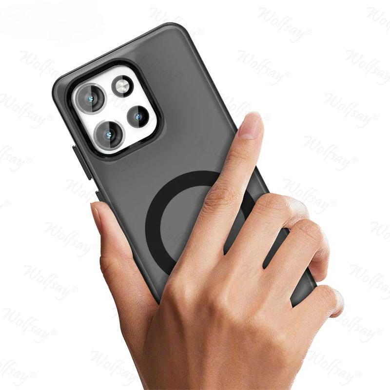 Transparent Case For Motorola Moto S50 Case For Moto S50 5G Magnetic Adsorption Wireless Charge Back Cover For Moto S50 Case