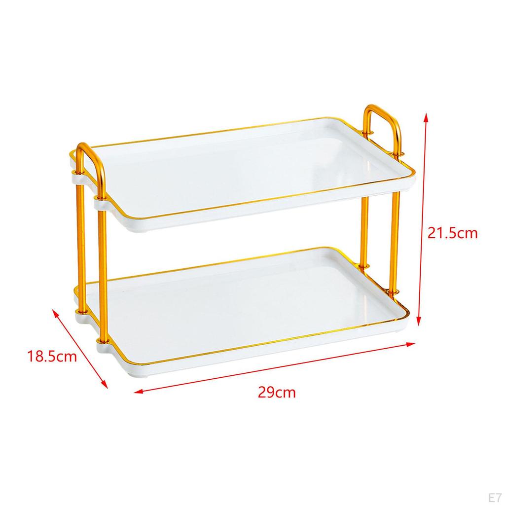 Countertop Organizer Rack Bathroom Decorative 2 Layer Storage Shelf Perfume