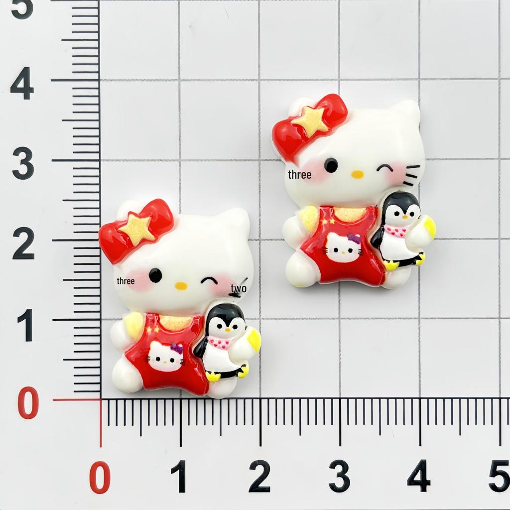 Cartoon Bear & Kitten Resin Accessories: DIY Hair Clip, Phone Case, Magnet, Keychain, Shoe Buckle Ornament