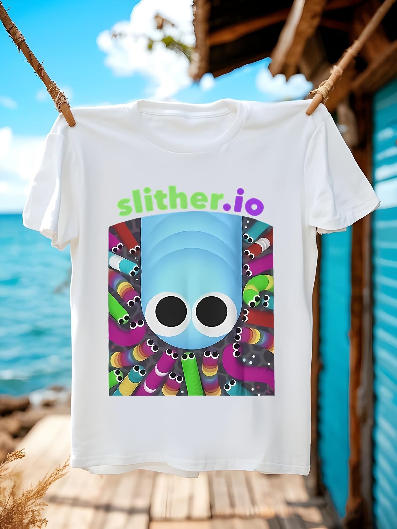 Slither.io Snake Print Tshirt for Men - Vibrant Colorful ... S