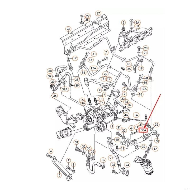 2025 New Turbocharger Coolant Pipe Line Easy Installation Radiator Hose Automotive Accessories for B6 B7 06B121497A 06B121497B