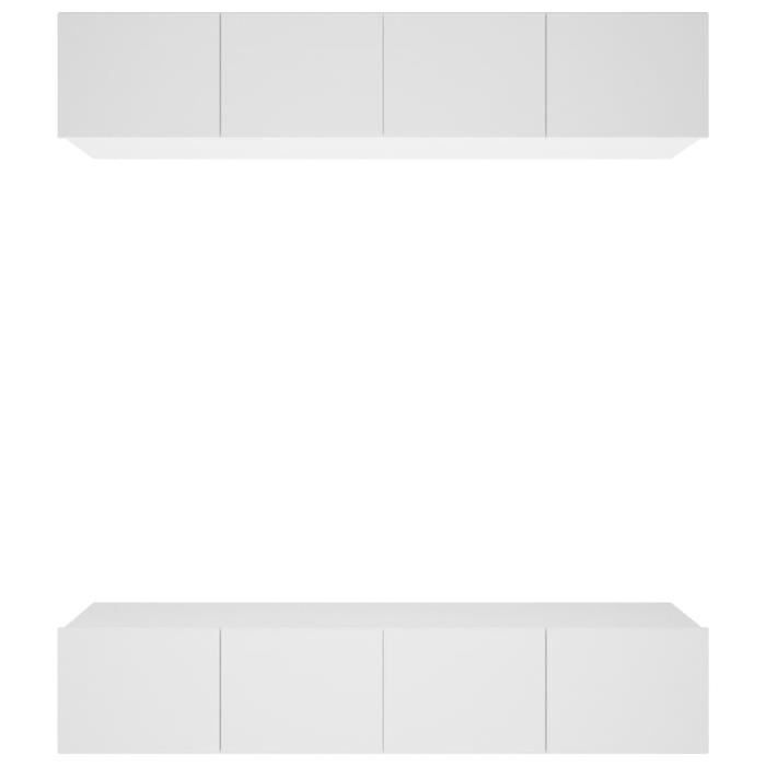 VidaXL Meubles TV 4 pcs Blanc 80x30x30 cm Bois d'ingénierie 3114182