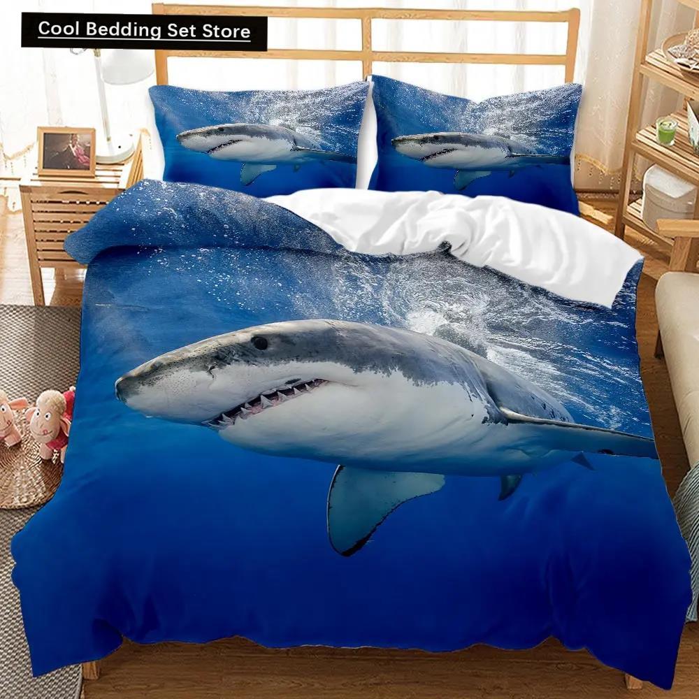 Marine Life Dynetrekksett Glødende Maneter Twin Qulittrekk Tropical Ocean Fish Under Sea Marine Life Polyester Sengesett