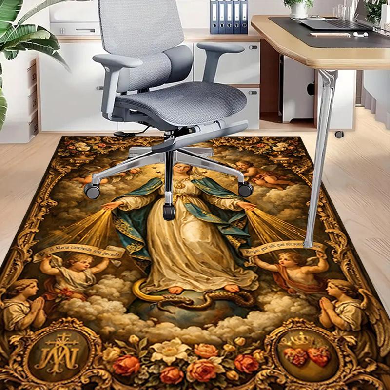 1PC Mary, Angels Non-Slip Floor Carpet Compatible for Office&Living Room&Bedroom&Dining Room - Flat - Weave Machine-S0362