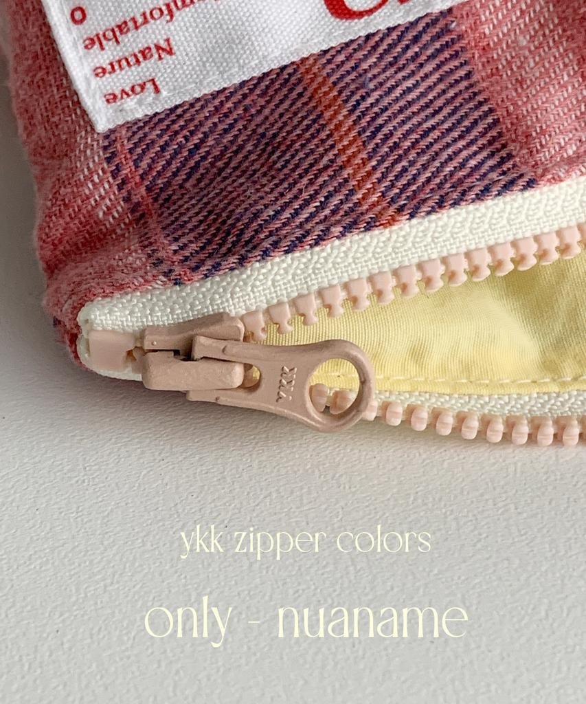 Nuaname Blanket Vintage Check Pouch 2 Colors
