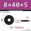 Blackened Thickened Metal Flat Washer Spacer, Round, M3-M42