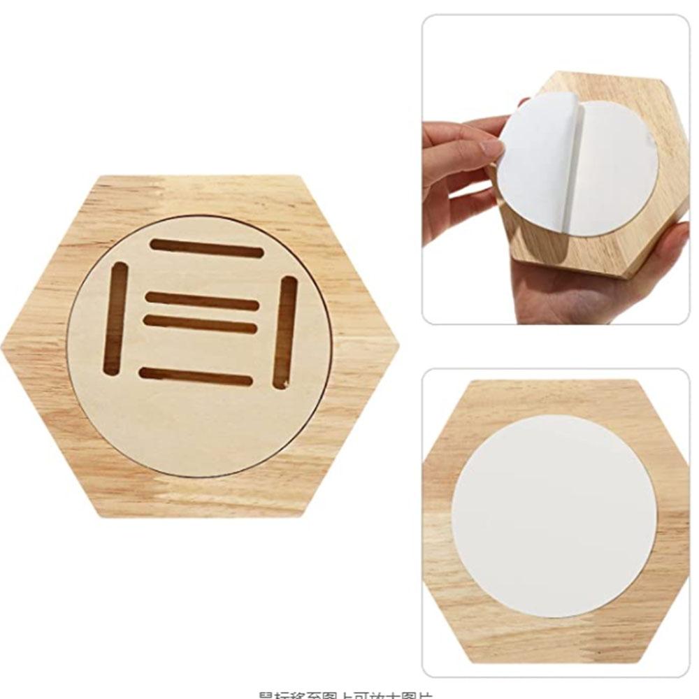 1Pc Wooden Hexagon Medals Storage Shelf Home Decorative Tool Racks Medal Album For Household Bedroom Decoration