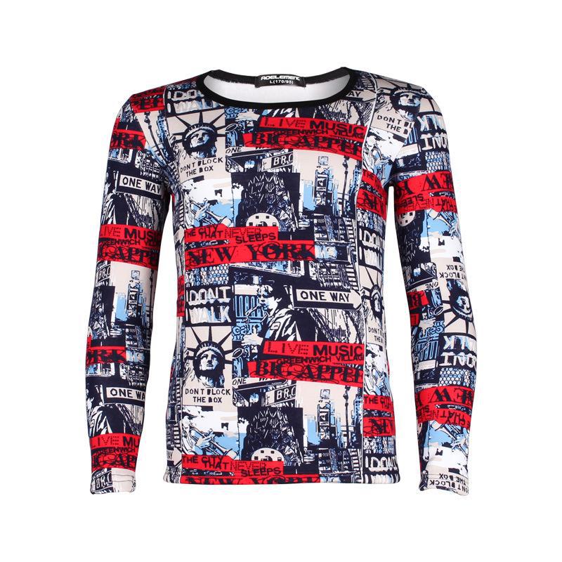 Men's Thick Velvet Round Neck Sweater: Warm Cotton Winter Base Layer