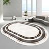 Oval Luxury Living Room Carpet Washable Soft Rugs for Bedroom Big Sofa Table Home Decoration Simple Floor Mats