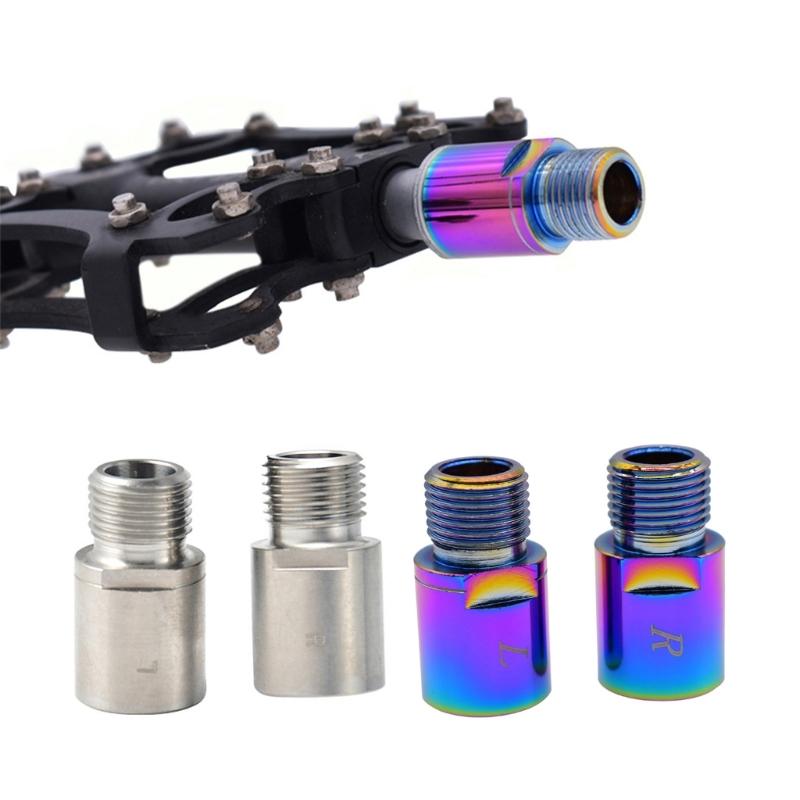 1 Pair Bike Pedal Extenders Bicycles Pedal Extension Bolts Spacers Extending Pedal Adapters Extended 20mm/ 0.79in