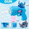 New Hot Stitch Electric Bubble Gun Toy Bubbles Machine Automatic Soap Blower With Light Outdoor Game Boys And Girls Gift