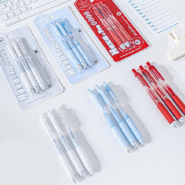 3PCS Retractable Gel Pen for Writing Note Taking Journaling Quick Drying Gel Inks Pen 0.5MM Tip Office School Supplies