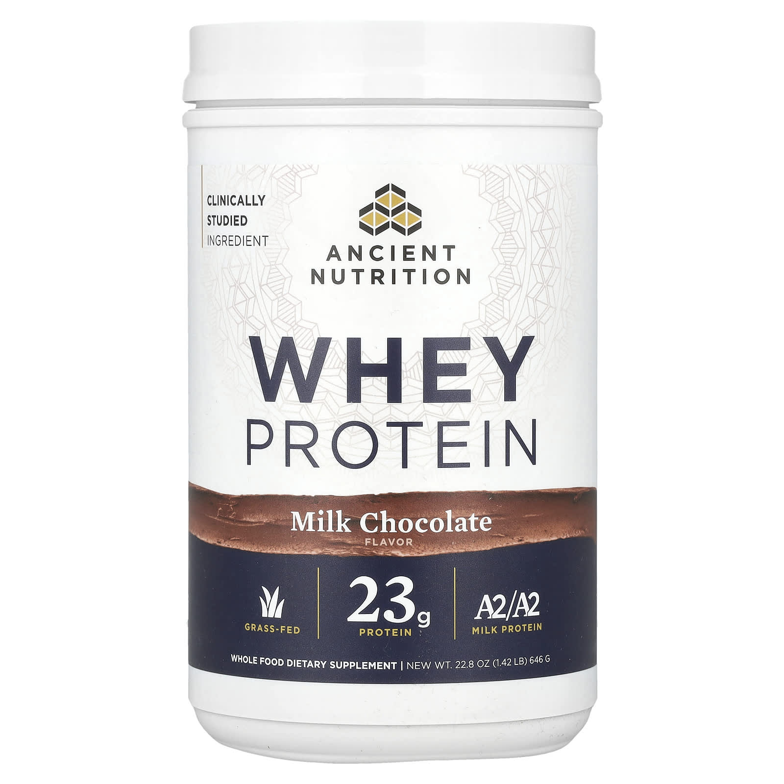 

Ancient Nutrition, Whey Protein, Milk Chocolate, 1.42 lb (646 g)