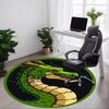 1pc Dragon, Fantasy Art Chair Carpet for Office, Round Non-Slip Durable Large Size Office Carpet, Suitable for Office, Beautiful Decoration