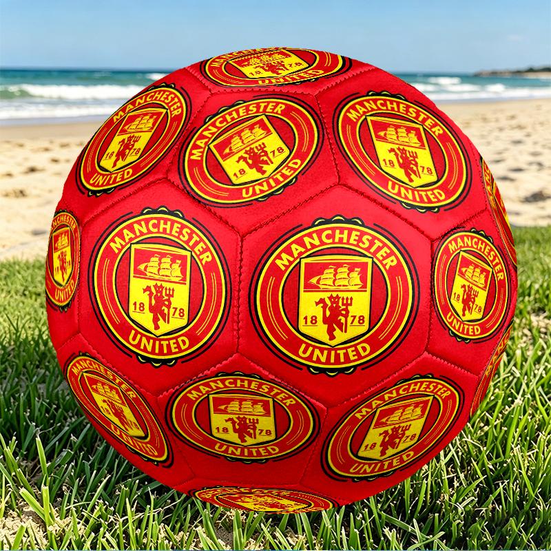 Manchester United F.C Print Size 5 Soccer Ball, PU Wear Resistant Football for Match Training and Daily Practice, Birthday Gift for Soccer Fans